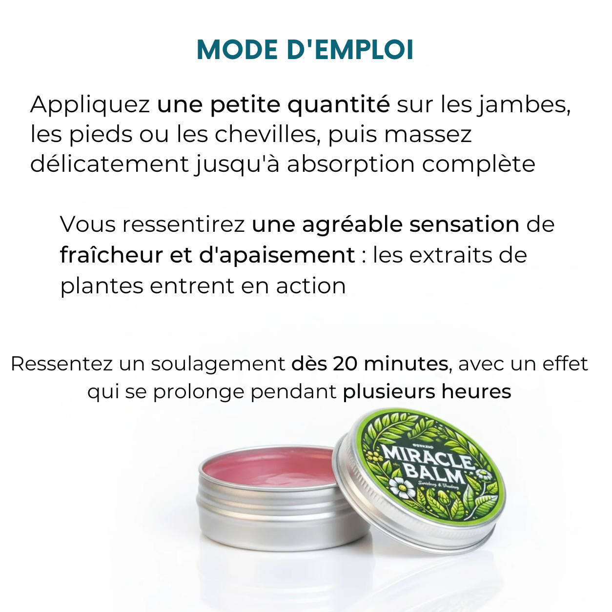 Gel de massage corporel hydratant aux ingrédients à base de plantes
