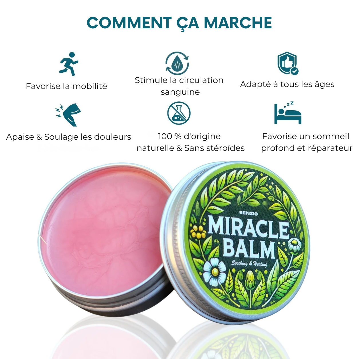 Gel de massage corporel hydratant aux ingrédients à base de plantes