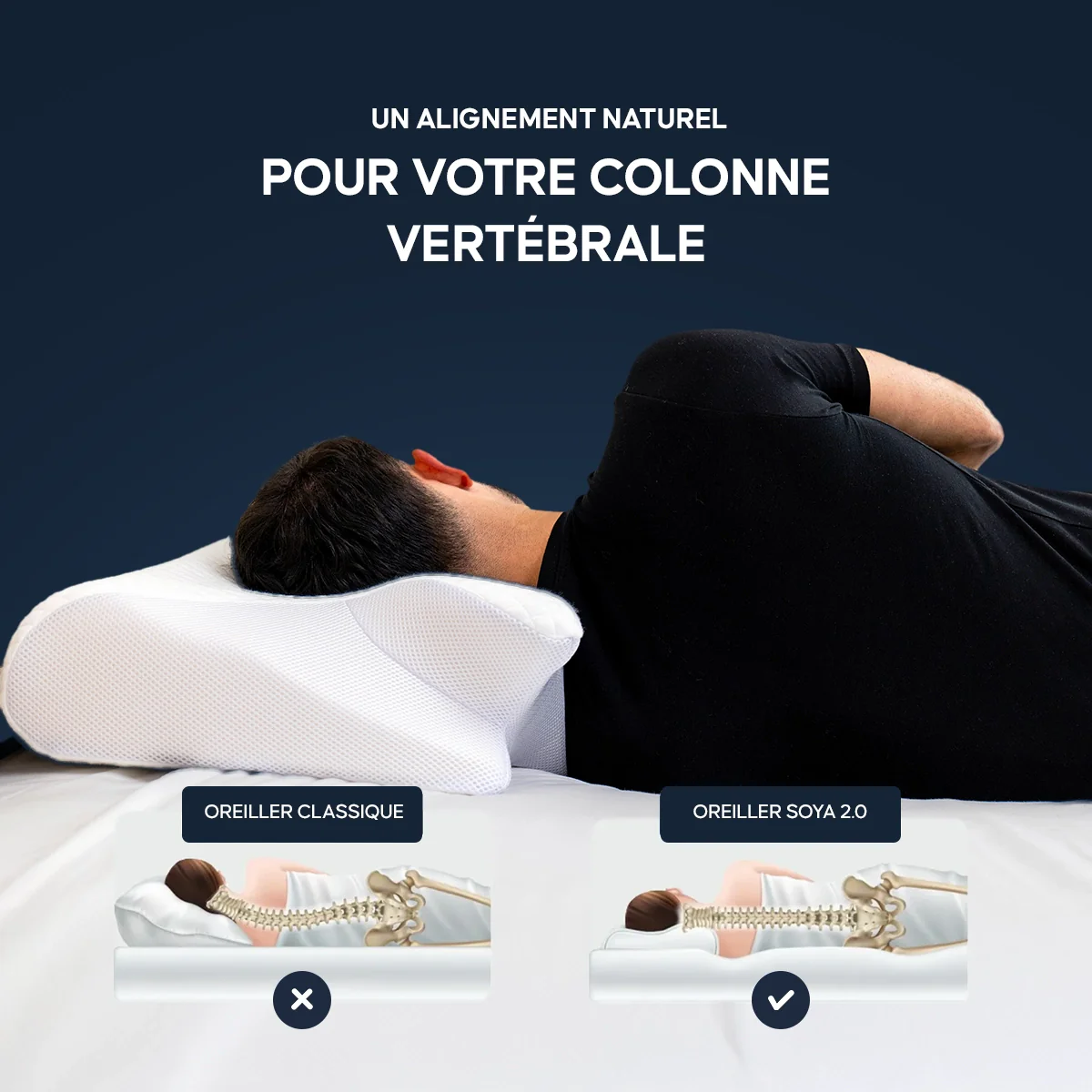 Oreiller Soya 2.0 — L’OREILLER ORTHOPÉDIQUE CONÇU AVEC DES PRATICIENS